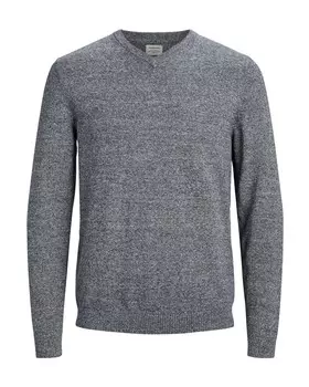 Джемпер Jack & Jones с v-образным вырезом, серый