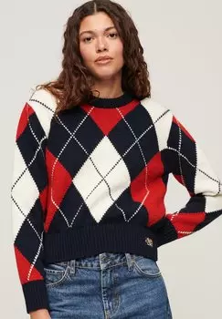 Джемпер JACQUARD PATTERN CREW Superdry, красный