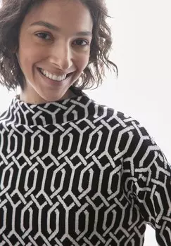 Джемпер JAQUARD Street One, черный