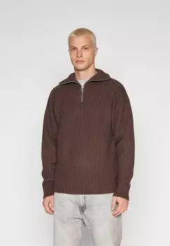 Джемпер JCOWALE HALF ZIP Jack & Jones, уплотненный коричневый