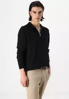 Джемпер JJEEMIL HALF ZIP Jack & Jones, черный