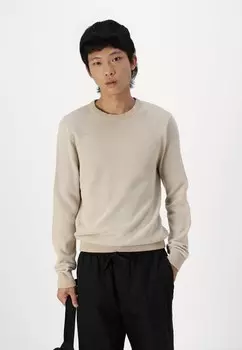 Джемпер JJEGLOBE KNIT CREW NECK Jack & Jones, бежевый