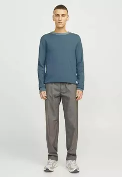 Джемпер JJEGLOBE KNIT CREW NECK Jack & Jones, цвет Mottled Light Grey