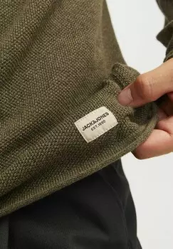 Джемпер JJEHILL Jack & Jones, оливковый