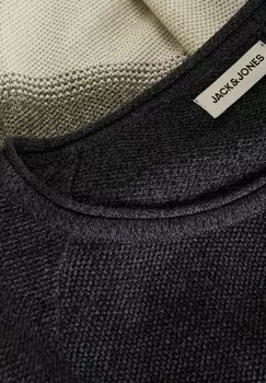 Джемпер JJEHILL Jack & Jones, темно-зеленый
