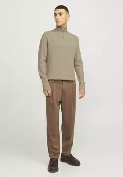 Джемпер JJEPERFECT HALF ZIP Jack & Jones PREMIUM, бежевый