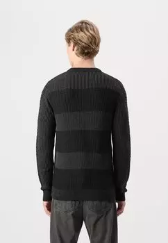 Джемпер JJHUGO CREW NECK Jack & Jones, черный