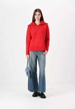 Джемпер JXSIKO DIVERSE HALF ZIP KNIT JJXX, красный