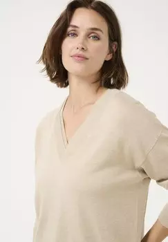 Джемпер KALENA V-NECK Kaffe, цвет Mottled Beige