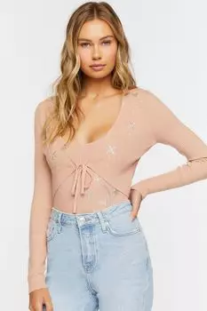 Джемпер-кардиган со звездной вышивкой Forever 21, краски