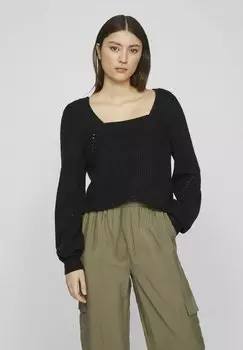 Джемпер KARREEAUSSCHNITT VILA, черный