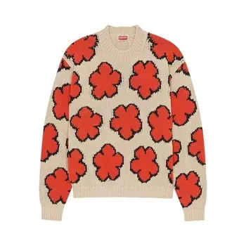 Джемпер Kenzo Boke Flower Intarsia Knit Jumper, красный