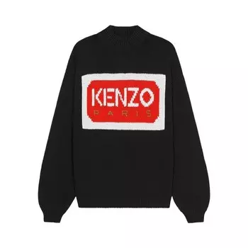 Джемпер Kenzo Logo Intarsia Knit Jumper, черный