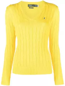 Джемпер Kimberly фактурной вязки POLO RALPH LAUREN, желтый