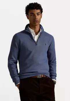 Джемпер KNIT COTTON QUARTER-ZIP JUMPER Polo Ralph Lauren, синий