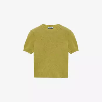 Джемпер короткий Prada, зеленый