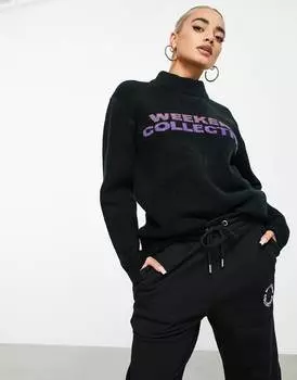 Джемпер космической окраски с логотипом ASOS Weekend Collective