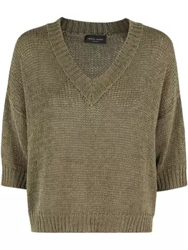 Джемпер крупной вязки Roberto Collina, зеленый