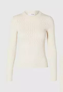 Джемпер LANGARM Selected Femme, бежевый