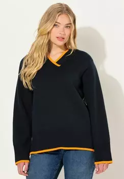 Джемпер LANGRAM V-AUSSCHNITT LAURASN, темно-синий