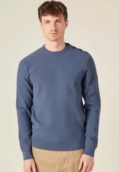 Джемпер LANGRMELIGER MIT KNPFEN BONOBO Jeans, синий