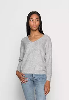 Джемпер LASCANA вязаный, серый
