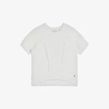 Джемпер Leiygh косой вязки из смесового хлопка Ted Baker, белый