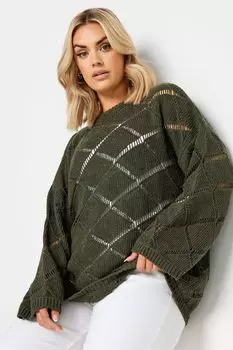 Джемпер лесенкой Yours, зеленый