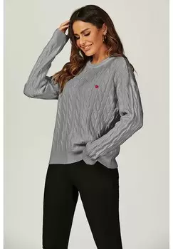 Джемпер LITTLE HEARTS DETAIL CABLE FS Collection, серый