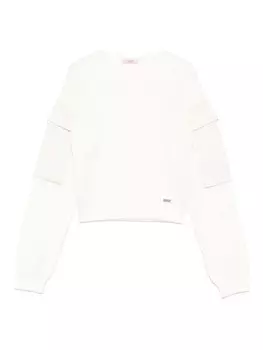 Джемпер Liu Jo Kids с карманами на рукавах, белый