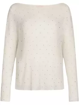 Джемпер LIU JO, украшенный стразами, белый