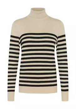 Джемпер LIZZA STRIPED ROLL NECK Kaffe, бежевый