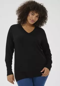 Джемпер LIZZY DOUBLE V Kaffe Curve, черный