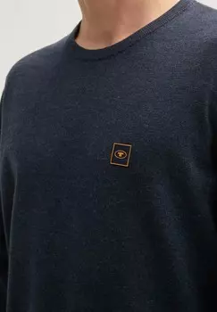 Джемпер LOGO BADGE TOM TAILOR, сине-серый
