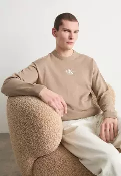 Джемпер LOGO Calvin Klein Jeans, коричневый