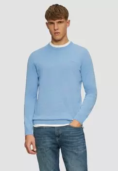 Джемпер LOGO-STICKEREI s.Oliver, светло-голубой