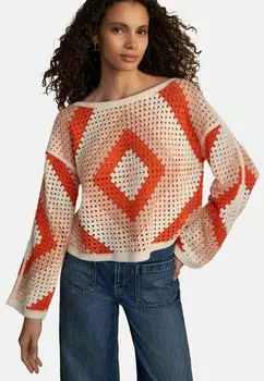 Джемпер LONG SLEEVE OPEN NECK Next, оранжевый