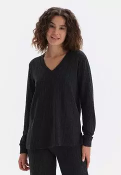 Джемпер LONG SLEEVE V-NECK REGULAR DAGI, антрацит
