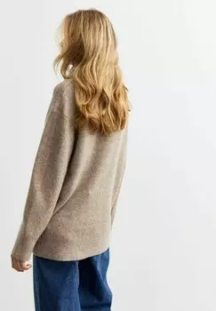 Джемпер LONGLINE ROLL NECK New Look, светло-коричневый