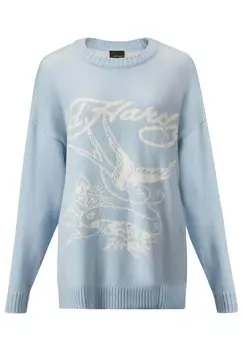 Джемпер LOVE BIRD JAQUARD Ed Hardy, синий