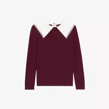 Джемпер Madonia из шерсти с длинными рукавами и воротником-стойкой Claudie Pierlot, цвет rouges