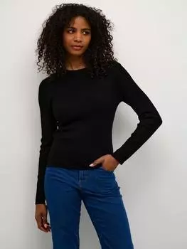 Джемпер magrethe pointelle KAFFE, черный