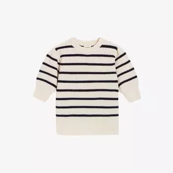 Джемпер Manouk с короткими рукавами и полосками из смесовой шерсти Claudie Pierlot, цвет divers