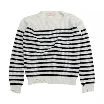 Джемпер Marni Striped Fisherman Jumper, цвет Stone White