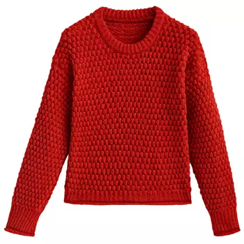 Джемпер Massimo Dutti Crew Neck Open-knit, ярко-красный