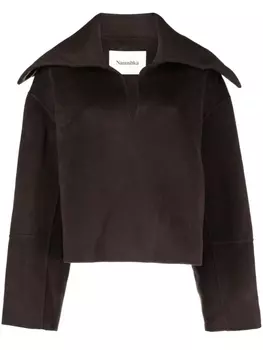 Джемпер Maxe с V-образным вырезом Nanushka, коричневый