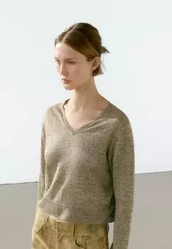 Джемпер MELANGE Massimo Dutti, зеленый