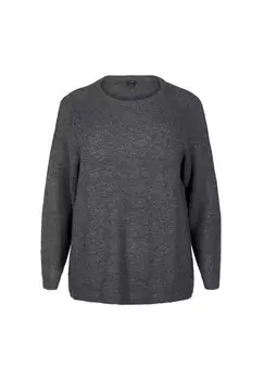 Джемпер MELANGE WITH ROUND NECK Zizzi, серый