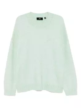 Джемпер меланжевой вязки Represent, зеленый