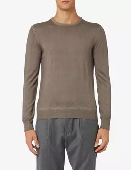 Джемпер Merino Fin 12 с круглым вырезом Gran Sasso, серый